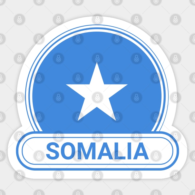 Somalia Country Badge - Somalia Flag Sticker by Yesteeyear
